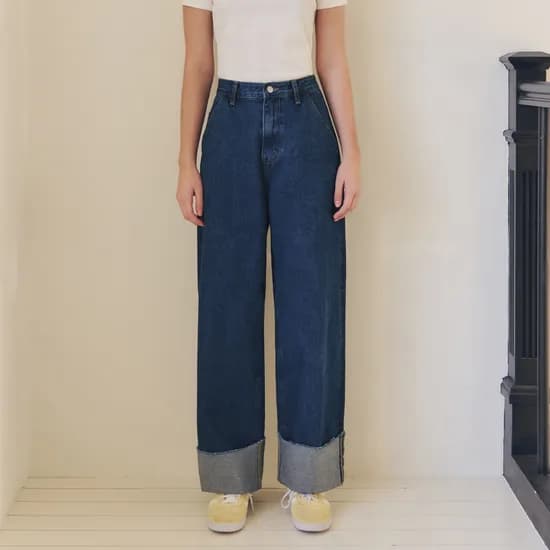 롤업 데님 팬츠 ROLL-UP DENIM PANTS / INDIGO