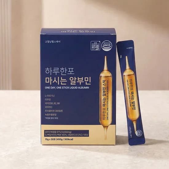 하루한포 마시는 알부민 액상형 프리미엄 고함량 효능 난백 고철남 청포도, 15g, 30개