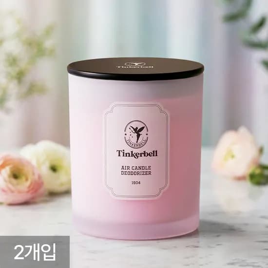 에어캔들 퍼퓸 고체 탈취제 화장실 홀애비 방 냄새제거 피오니 로지, 230g, 2개