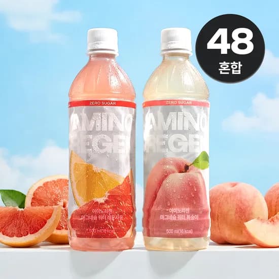 마그네슘워터 혼합 글루콘산 액상 제로슈거 비타민 500ml, 48개