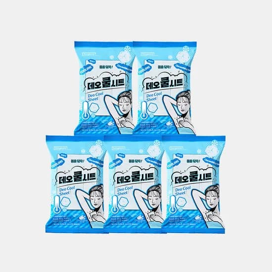 동국제약 마데카 몸을 닦자 데오 쿨시트 15매 5개, 10개 택1 / 겨드랑이 쿨링시트 샤워 땀티슈 머스크향