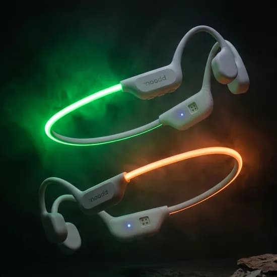 노애드 글로우비트 LED 무선 오픈형 블루투스 골전도 이어폰 1+1