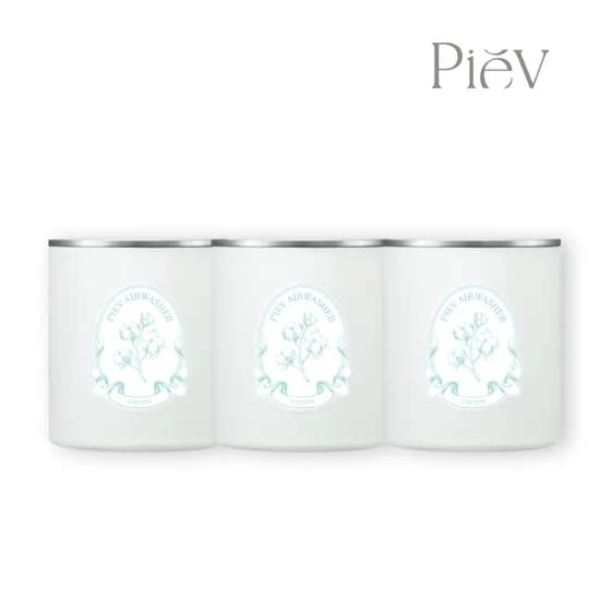 피에브 에어워셔 고체 탈취제 화장실 실내 냄새 제거 방향제 코튼, 250g, 3개