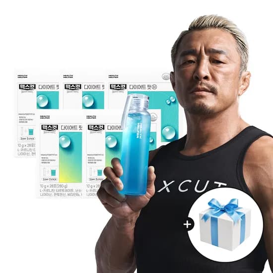 헬스헬퍼 맥스컷 다이어트 핏 3.1 L카르니틴 추성훈 에메랄드워터 28포, 5개