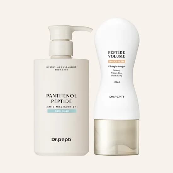 닥터펩티 넥 크림 120ml + 판테놀 펩타이드 모이스처 바디워시 500g