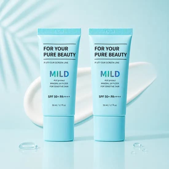 퓨노센스 포텍트 무기자차 논나노 비건 선크림 50ml, 2개