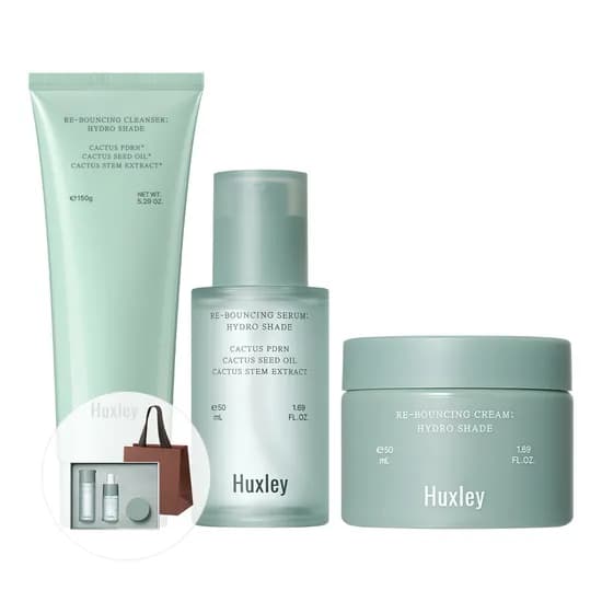 헉슬리 리바운싱 클렌저 150g+리바운싱 세럼 50ml+리바운싱 크림 50ml PDRN 3종세트
