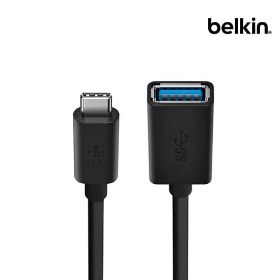 벨킨 3.0 USB C to USB A 어댑터 C타입 젠더 15cm F2CU036bt 뉴맥북 마우스 키보드 연결