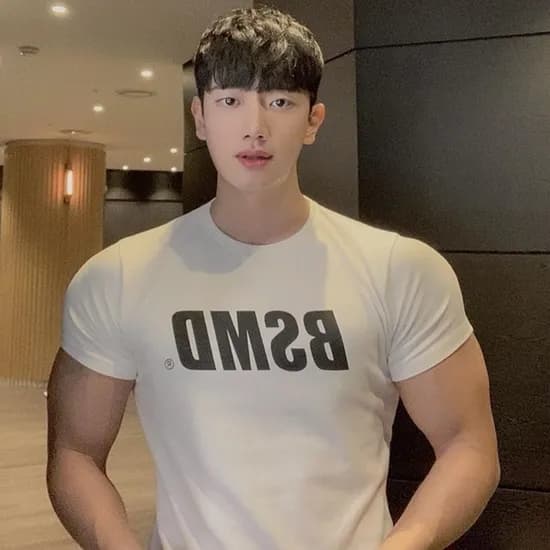 비스트모드 메인로고 남자 머슬핏반팔 티셔츠 헬스 짐웨어 BSMD
