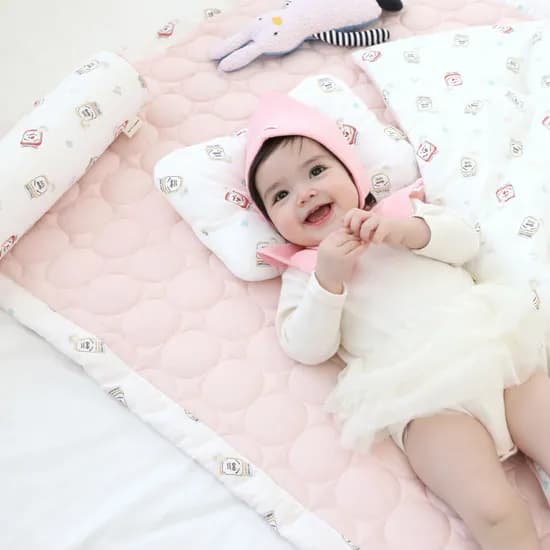 피넛버터젤리 헤브 마이크로 모달 아기 양면 이불패드 국산 유아 키즈 침대 매트 패드