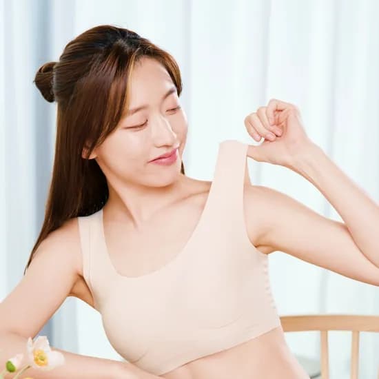 더조이 시그니처 압박브라 큰가슴 작아지는 심리스 보정 빅사이즈 스포츠 브래지어 매일
