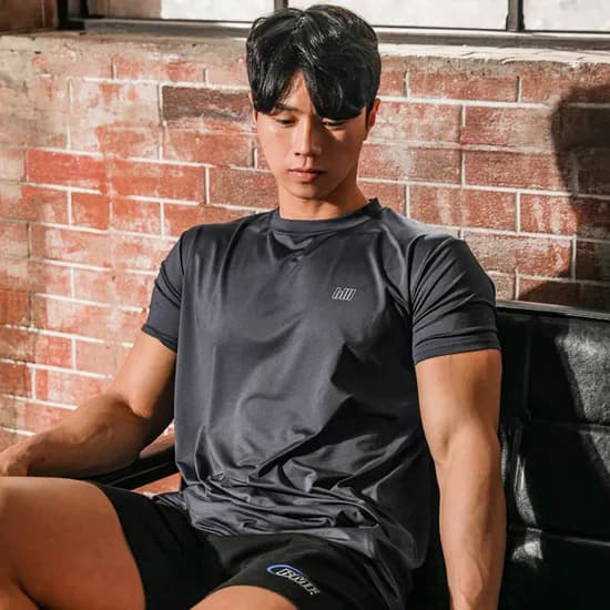 블랙몬스터핏 남자 기능성 머슬핏 헬스 반팔 티셔츠 BM200217
