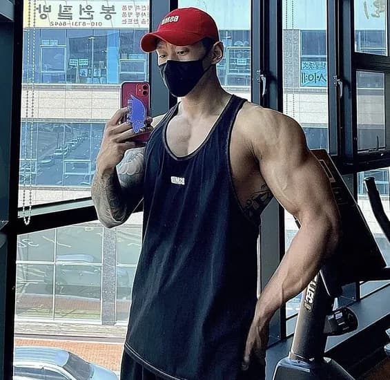 비스트모드 스몰로고 실배색 남자 헬스나시 짐웨어 032 BSMD