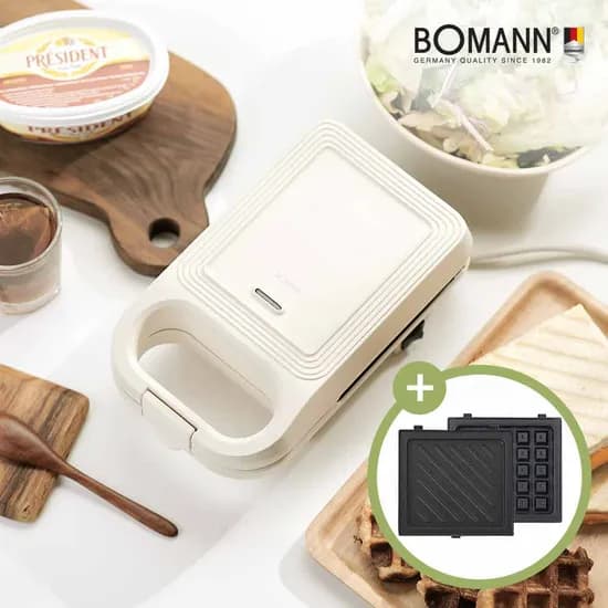 보만 2in1 샌드위치 와플메이커 크로플 논스틱 자동온도조절 판교체형 RM1261I