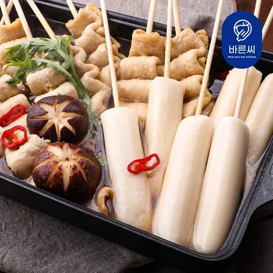 바른씨 부산어묵과 부산물떡 꼬치 세트 510g
