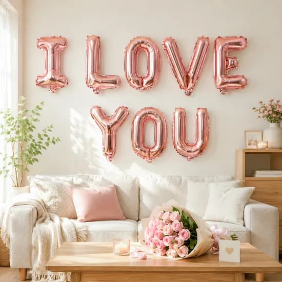 ILOVEYOU 아이러브유 파티 레터링 풍선 1+1