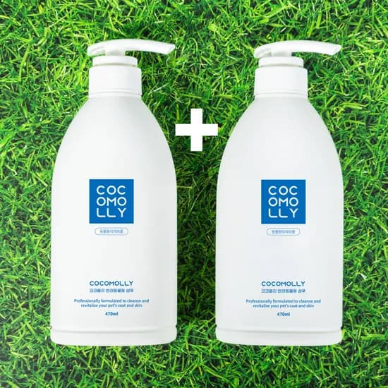 코코몰리 저자극 강아지 판테놀 샴푸 말티즈 푸들 포메라니안 비숑 시츄 470ml, 2개