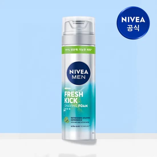 니베아 맨 프레시 킥 쉐이빙 폼 면도크림 200ml, 1개
