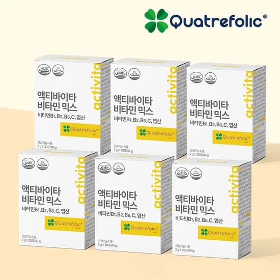 리노브 비타민B 비타민 B1 B2 B6 액티바이타 비타민믹스 활성 수용성 6개월분