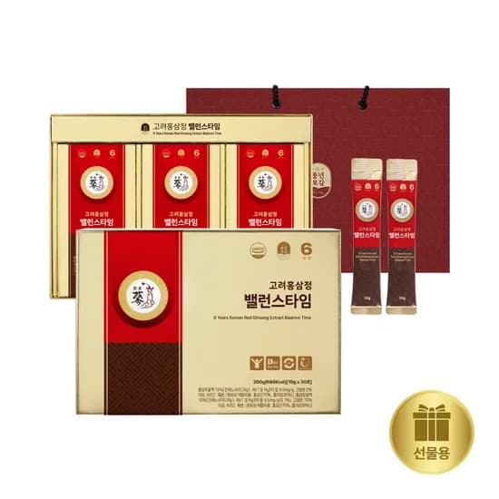 PNBG 풍년보감 고려홍삼정 밸런스타임 진액스틱 최저가 홍삼선물세트 30포, 1개