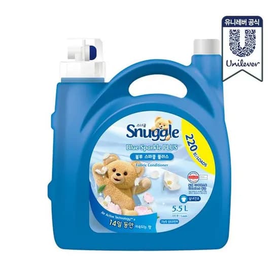 스너글 고농축 블루스파클 플러스 섬유유연제 5.5L