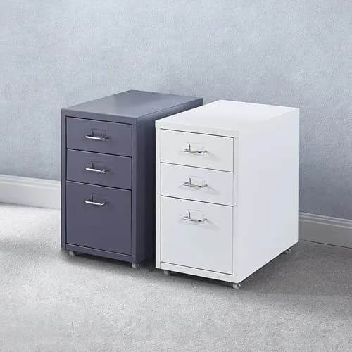 모노 철제 서랍장 책상 수납장 3단 2colors