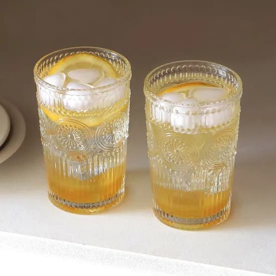 선플라워 하이볼잔 글라스 홈카페 345ml 2P세트 맥주잔 (선물포장) 물잔