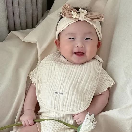 똑딱이 턱받이 아기턱받이 거즈빕 아기침받이