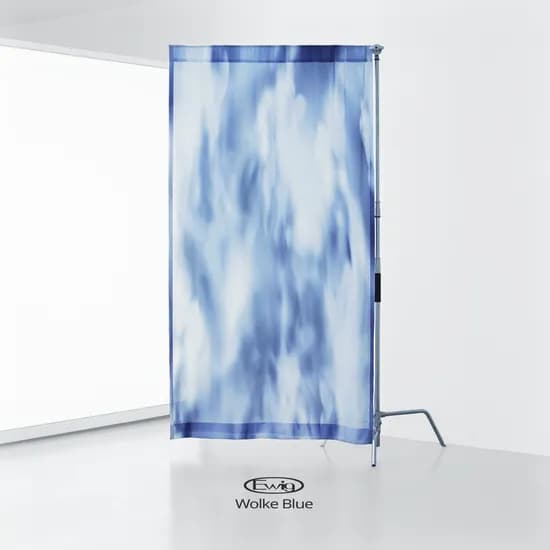 자체제작 패브릭 가리개 커튼/Wolke Blue 볼케 블루