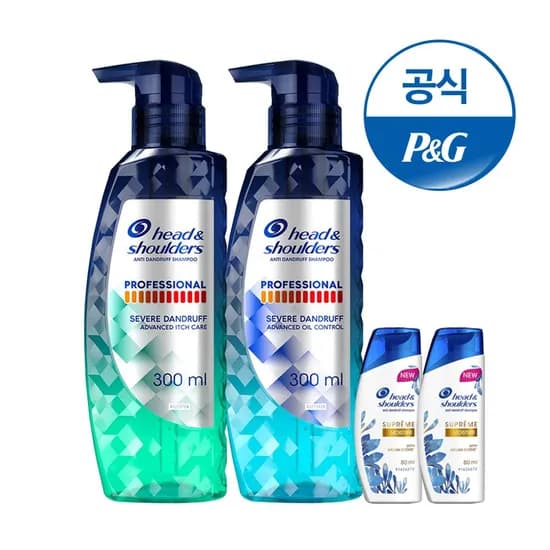 프로페셔널 안티 댄드러프 샴푸 300ml 2개+미니샴푸 2개 증정