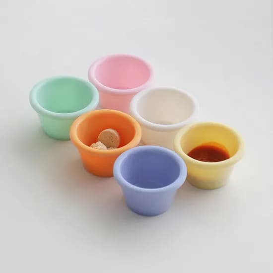 멜로우 밀크 소스볼 6color 미니 소스그릇 잼볼