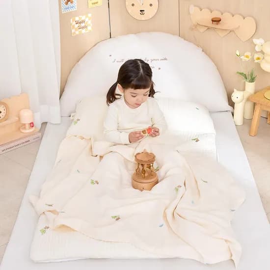 순면 자수 듀라론 양면 사계절 어린이집 낮잠이불