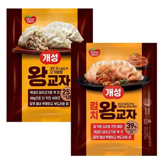 개성 왕교자만두 2종 494g*6개 (왕교자 / 김치왕교자)