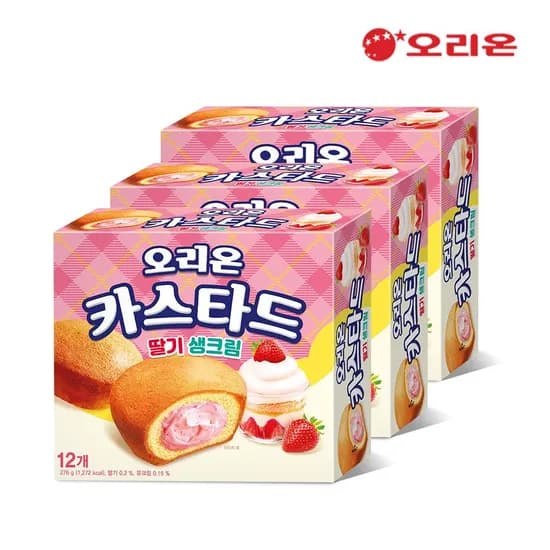카스타드 딸기생크림12p(276g) x 3개