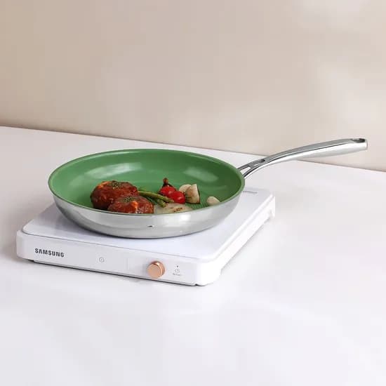 프리미엄 스텐 세라믹 통3중 IH 인덕션 후라이팬 28cm