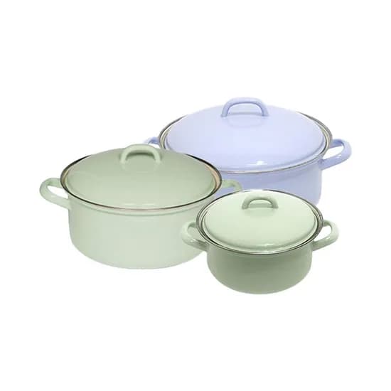 번트 법랑 양수냄비 3종세트 16cm 22cm 24cm
