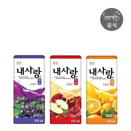 내사랑 드링크 포도 185mL 24개