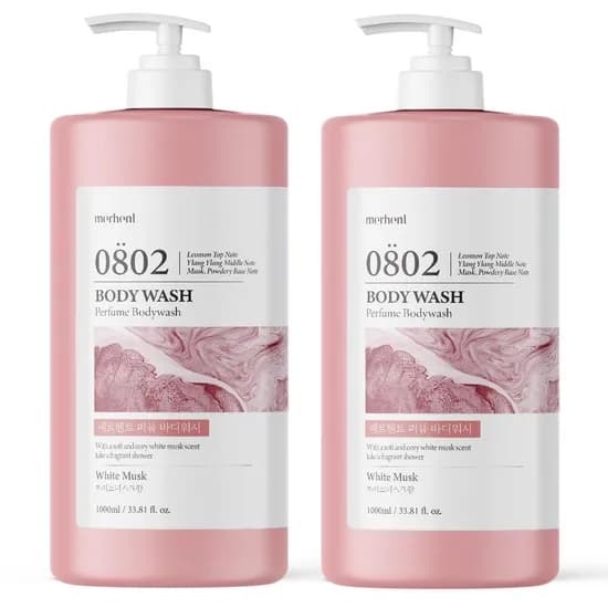 1+1 퍼퓸 대용량 바디워시 1000ml 약산성 남자 여자 향좋은 바디클렌져 샤워젤