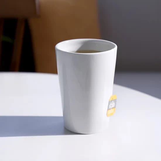 늘 설화 국산 물레 백자 도자기 브이컵 430ml 1p