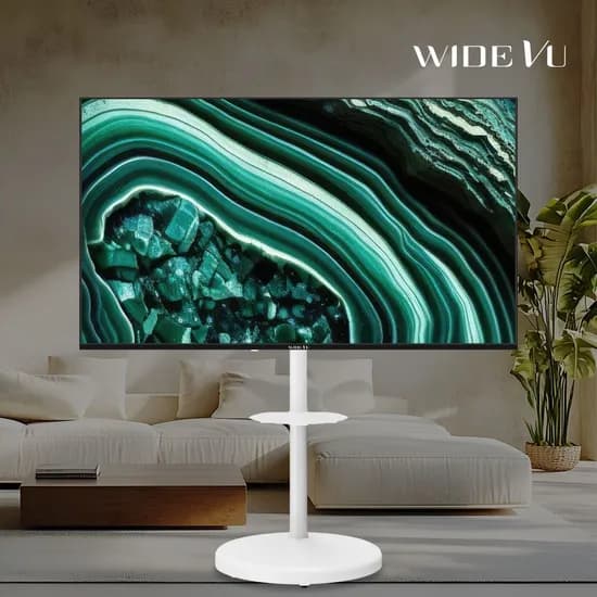 와이드무빙뷰 구글스마트 QLED215cm(85인치)4K UHD TV 삼탠바이미 스탠드 세트