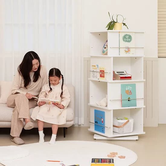 4단 아기 회전 책장 유아 아동 전면 책꽃이 교구장 279,000원