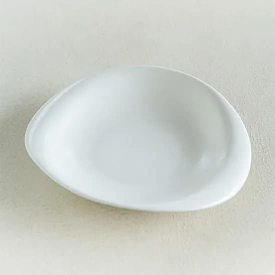 이천도자기 효백자 리프 앞접시 17.5cm 그릇 식기 플레이팅 대접시