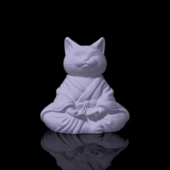 Meditating Cat_Purple