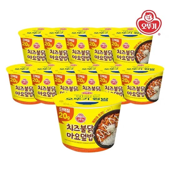 컵밥 치즈불닭마요덮밥(밥150)(즉석국)(단백) 284.5g*12개