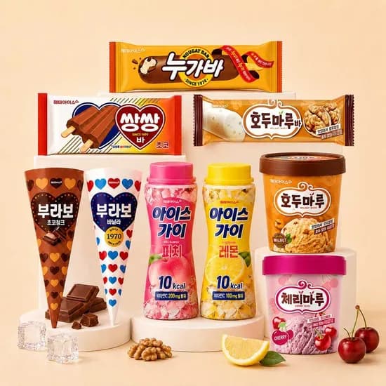 해태 인기 아이스크림 모음 / 쌍쌍바 누가바 바밤바 인절미바 부라보콘 아이스가이 마루