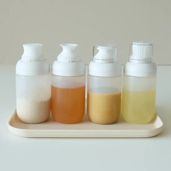 퓨어 실리콘 다용도 양념통 160ml 4P세트 (소스통+소금통+브러쉬+오일병) / 소분용기
