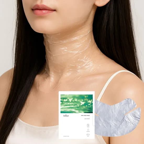 비닐 목주름팩 넥마스크 시트 100매입 에스테틱 피부과 모델링팩도구
