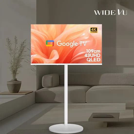 화이트에디션 구글스마트 109cm(43인치)UHDQLED TV 와이드무빙뷰삼탠바이미