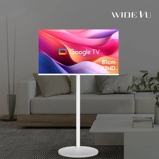 화이트에디션 구글스마트81cm(32인치)HD TV 와이드무빙뷰 삼탠바이미 거치가능