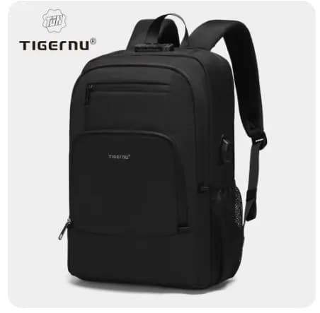 Tigernu 15.6 노트북 백팩 USB 포트 지퍼형 도난 방지